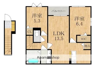 ヴェルデ ルーチェ【2階】の間取り