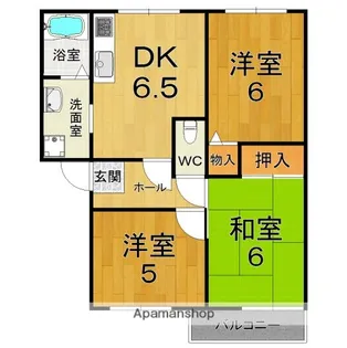 グランドゥールC棟【1階】の間取り