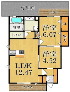 ディーグラフォートⅢ【1階】の間取り