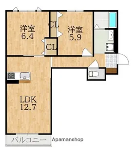 アクシアA【2階】の間取り