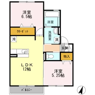 デラッセ真美ヶ丘【203号室】の間取り