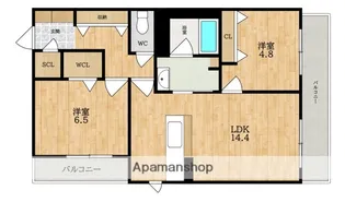 サニーサイドリュクス【2階】の間取り
