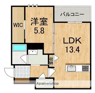 ジェイエイチエスプレミア西大寺【2階】の間取り