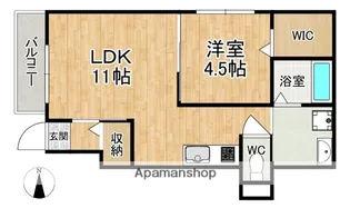 ソレイユビセレクト法蓮町I【1階】の間取り