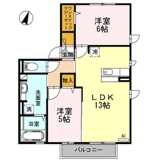 フェリーチェ真美ヶ丘 A棟【2階】の間取り