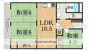 南京終マンションA棟【2階】の間取り