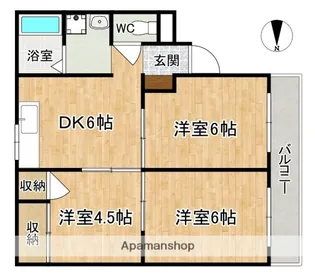 シルクパレスはぎはら【2階】の間取り