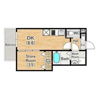 ジーメゾン西大寺赤田トリナーレ【0103号室】の間取り