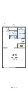 レオパレス下狛【1階】の間取り