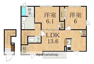 ロングアイランド【2階】の間取り
