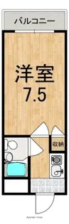信貴マンション【1階】の間取り