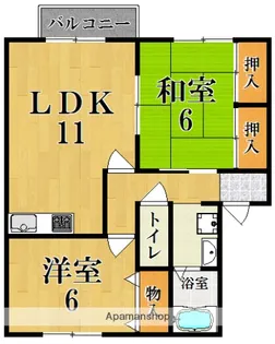 プレミール秋篠【2階】の間取り