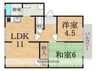 ロジュマン【2階】の間取り