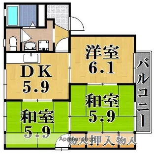 エクセレント桜が丘C【1階】の間取り
