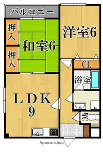 八尾マンション【2階】の間取り