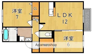カメリアA棟【2階】の間取り