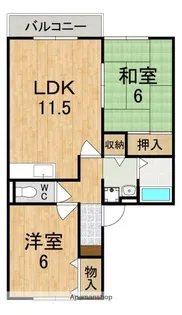 ハイツ水辺の里【2階】の間取り
