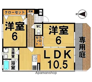 エーデルワイス【1階】の間取り