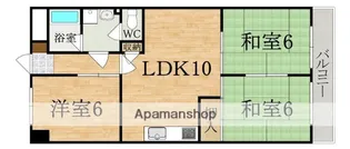 第6サンコウヒルズ東館【3階】の間取り