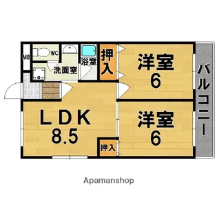 メゾンコンフォール【3階】の間取り