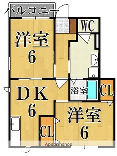 サンセール【1階】の間取り