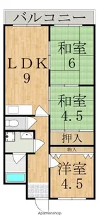 メゾン東生駒【5階】の間取り