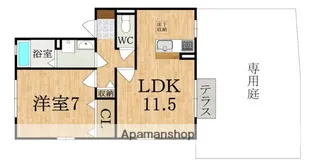ラフィーネB【1階】の間取り