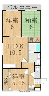 サンローレル生駒【3階】の間取り