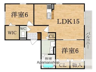 リビングタウン南生駒A棟【3階】の間取り