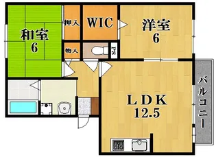ロイヤルガーデン上牧 B棟【1階】の間取り