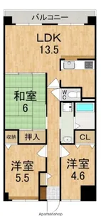 チサンマンション斑鳩一番館【2階】の間取り