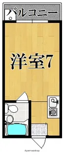 コーポ諏訪西大寺【3階】の間取り
