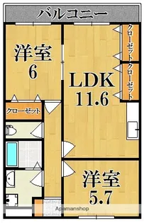 奈良県生駒市小瀬町【マンション】の間取り