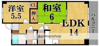 エスポワール三郷【1階】の間取り