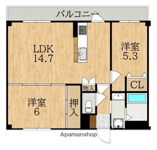 エスポワール三松【2階】の間取り