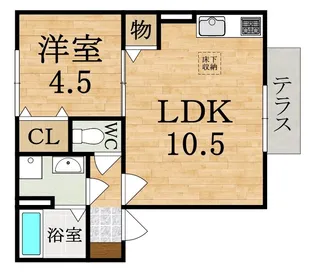 ラフィーネ松ヶ丘【1階】の間取り