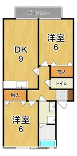 ウィルモア東宝【2階】の間取り