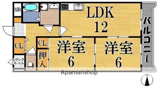 グランドハイツ森川【2階】の間取り