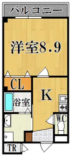 1Kの間取り画像