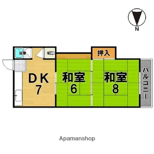 岩崎ハイツ【2階】の間取り