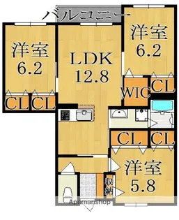 グランシャリオ野々宮【2階】の間取り