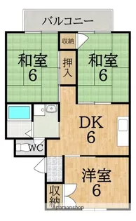 第2ハイツ秋桜【1階】の間取り