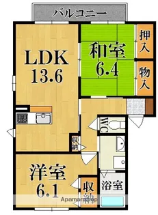 フェリシティーB棟【1階】の間取り