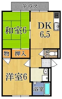 エステートピアヨネザワ【1階】の間取り