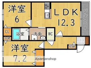モン レーヴ【1階】の間取り