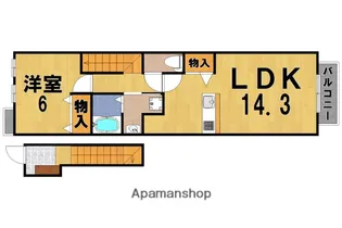 エクセルコートB【2階】の間取り