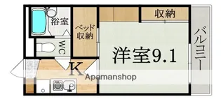 レオパレスシルフィード【2階】の間取り