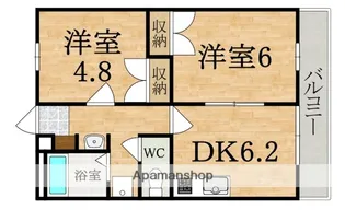 レオパレス浪漫【2階】の間取り