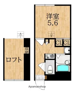 レオパレスADVANCE富雄【1階】の間取り