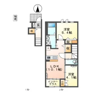 メゾン・ド・カラーズ【202号室】の間取り